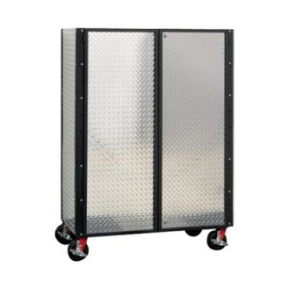 Garage Fabricators Standard Diamond Plate 4 Shelf Enclosed Cabinet   Cabinets
