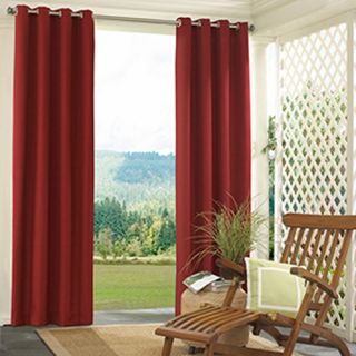 Parasol Sonora Solid Indoor/Outdoor Curtain Panel   Chili   Curtains