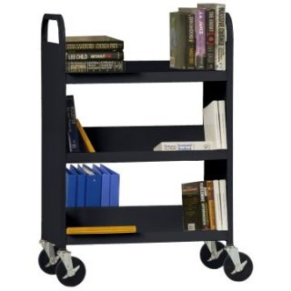 Sandusky Lee Combination Double Sided Mobile Bookcase   Sloped and Flat Shelf   Bookcases