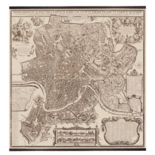 Authentic Models 1676 Rome Map Scroll   78.7W x 84.6H in.   Wall Tapestries and Scrolls