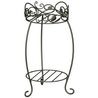 Panacea Plant Stand Scroll & Ivy Black Brushed Bronze   Plant Stands