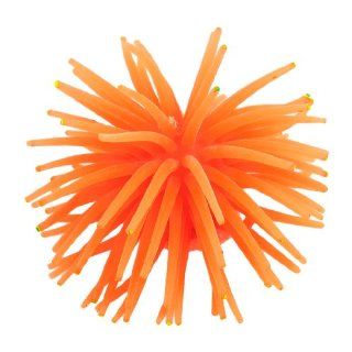 Orange Soft Silicone Sea Urchin Ornament 3" for Aquarium Fish Tank  Aquarium Decor Ornaments 