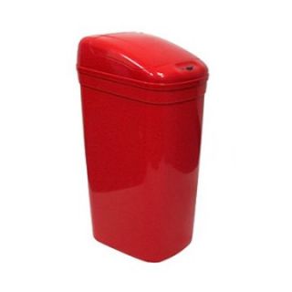 Nine Stars DZT 33 1 Touchless Plastic 8.7 Gallon Red Medical Trash Can