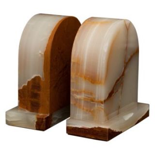 Metis Bookends   Light Green Onyx   Bookends