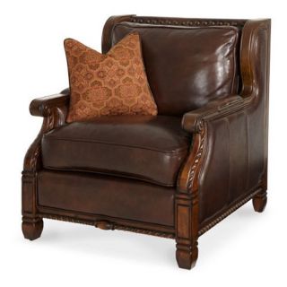 Aico Windsor Court Leather and Fabric Club Chair   Leather Club Chairs
