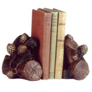 Pinecone Log Bookends   Bookends