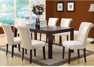 Monarch Dark Espresso 40 60 78 in. Dining Table   Dining Chairs