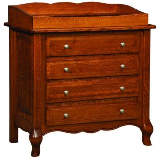 Chelsea Home Lincolnshire 4 Drawer Dresser with Changing Table   Golden Brown   Nursery Furniture