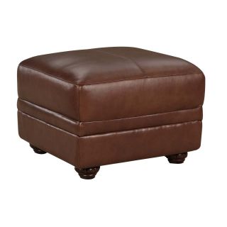 Royal Leather Donegal Leather Ottoman   Ottomans