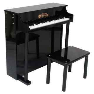 Schoenhut 37 Key Black Traditional Deluxe Spinet Piano   Kids Musical Instruments