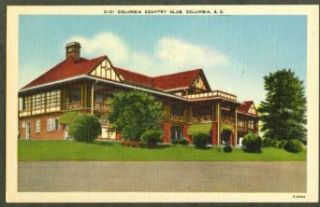 Columbia Country Club Columbia SC postcard 1930s Entertainment Collectibles
