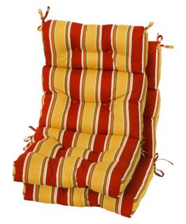 Greendale Home Fashions Outdoor High Back Chair Cushions Set of 2   Outdoor Cushions