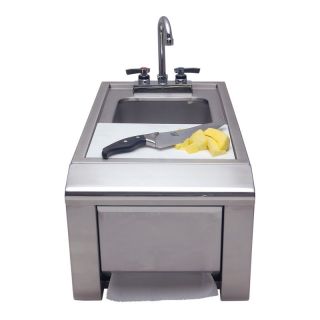 Alfresco ASK T 14 in. Prep/Hand Wash Sink   Outdoor Kitchens