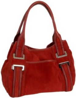 Tignanello Suede Sensations Shopper, Glam Red, one size Top Handle Handbags Shoes
