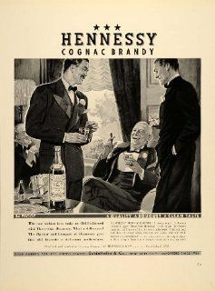 1938 Ad Hennessy Cognac Brandy Proof Liquor Bottles   Original Print Ad   White Hennessy Cognac Liquor