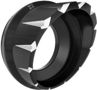 V Cut Exhaust Tip for Vance and Hines 3.5in. Exhaust   Black Cut, Manufacturer Xtreme Machine, XTRM EXH TIP VCUT BLK CUT Automotive