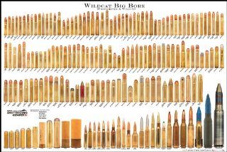 Wildcat Big Bore   Bullet Poster (Proprietary & Wildcat Cartridge Comparison) Sports & Outdoors