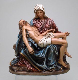 Michelangelo Sistine Chapel La Pieta 7" Tall Desktop Statue Mother Mary Mourning Jesus Death Figurine   Collectible Figurines