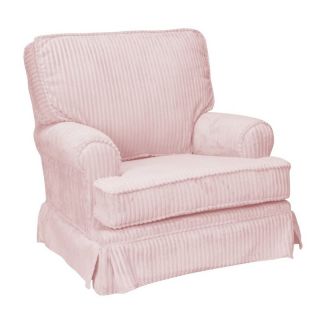 Harmony Kids Square Back Glider   Pink Chenille   Nursery Gliders & Rockers