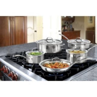Calphalon Tri Ply Stainless Steel 10 Piece Cookware Set   Cookware Sets