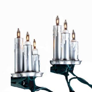 Kurt Adler Silver Triple Candle 15 ct. Light Set   Christmas Lights
