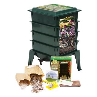 The Worm Factory® 360 Recycled Plastic Worm Composter   Green   Worm Composters