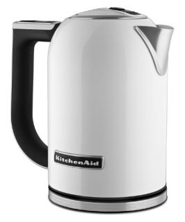 KitchenAid KEK1722WH 1.7 Liter Electric Kettle with LED Display   White   Electric Tea Kettles