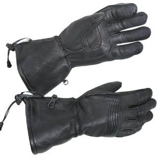 Xelement XG 856 Deerskin Insulated Padded Motorcycle Gauntlet Gloves with Visor   Large Automotive