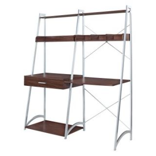 Altra Ladder Desk with Tower Bookcase   Walnut   Desks
