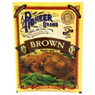 Pioneer Brand Gravy Mix, Brown, 1.61 Ounce Packets (Pack of 24)  Grocery & Gourmet Food