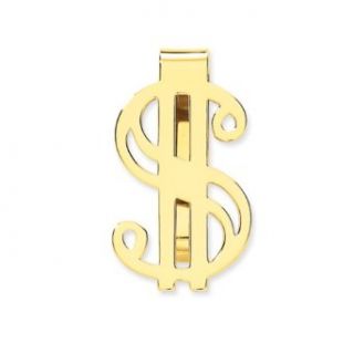 Dollar Sign Money Clip in 14 Karat Gold