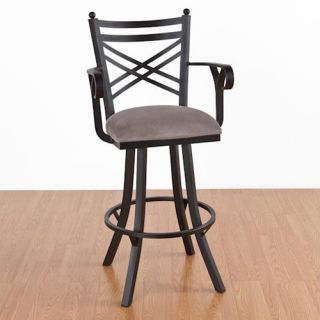 New Rochelle 34 in. Extra Tall Bar Stool   With Arms   Swivel   Bar Stools