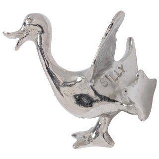 Santa Barbara Design Studio Tamara Hensick Pewter Goose Figurine, Silly   Collectible Figurines