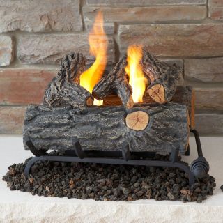 Real Flame 18 in. Convert to Gel Log Set  Oak   Gel Fireplaces
