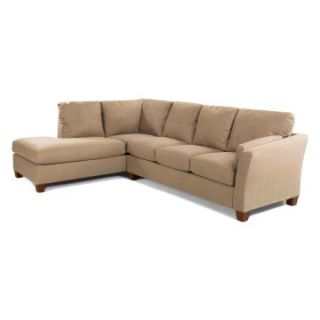 Klaussner Drew RAF Sofa Sectional with Chaise   Libre Taupe   Sectional Sofas