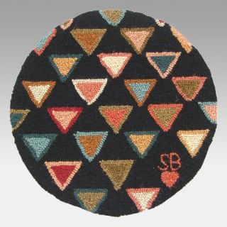 Susan Branch Triangles 15 inch Chair Pad   Braided Rugs