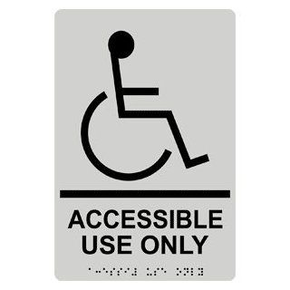 ADA Accessible Use Only Braille Sign RRE 835 BLKonPRLGY Accessibility  Business And Store Signs 