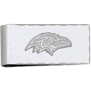 LogoArt Baltimore Ravens 7/8 Inch X 2 Inch Sterling Silver Money Clip  Tie Clips  Sports & Outdoors