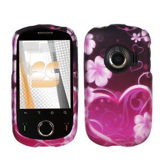 Huawei M835 Protector Case   Floral Heart Design Cell Phones & Accessories
