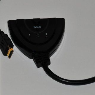 3 Port HDMI Pigtail Switch with 50 cm HDMI Cable Electronics