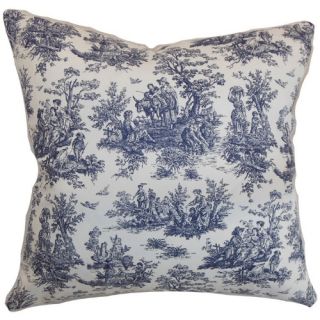 The Pillow Collection Lalibela Toile Pillow   Blue   Decorative Pillows