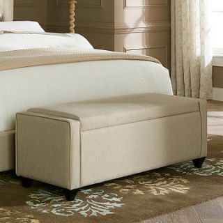 Upholstered Bed Bench   Natural   Bedroom Benches