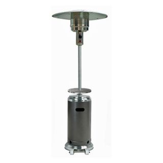 AZ Patio Heater Stainless Steel Hammered Silver with Table   87 in.   Patio Heaters