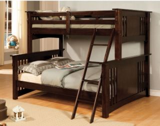 Furniture of America Mission Style Twin over Full Bunk Bed   Bunk Beds