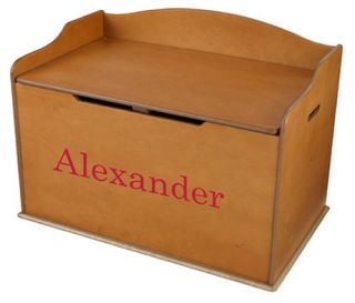 KidKraft Personalized Austin Toy Box   Honey   Toy Storage