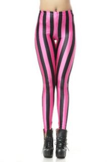 LoveLiness Straight Stripes Leggings One Size Black and Pink