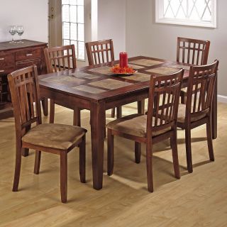 Jofran Rolanda Terra Cotta Tile Dining Table and 6 Chairs   Dining Table Sets