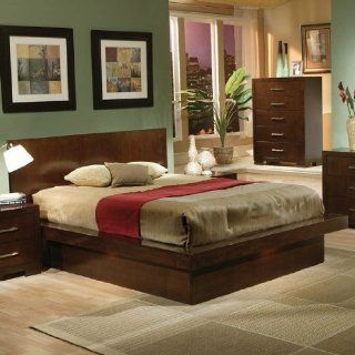 Jessica Collection Contemporary Style King Size Platform Bed Furniture & Decor