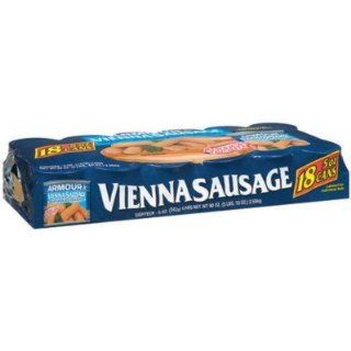 Armour original vienna sausage, made with chicken, beef and pork. 18 5 ounce cans 90 oz Tray  Chicken Poultry  Grocery & Gourmet Food