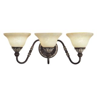 Livex Sovereign 8613 40 3 Light Bath Light in Hand Rubbed Bronze with Antique Silver Accents   Bathroom Lighting